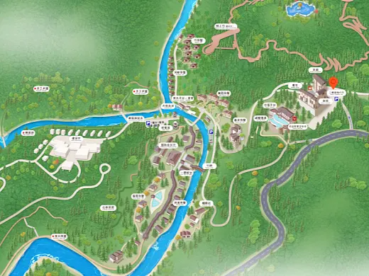 迪庆结合景区手绘地图智慧导览和720全景技术，可以让景区更加“动”起来，为游客提供更加身临其境的导览体验。